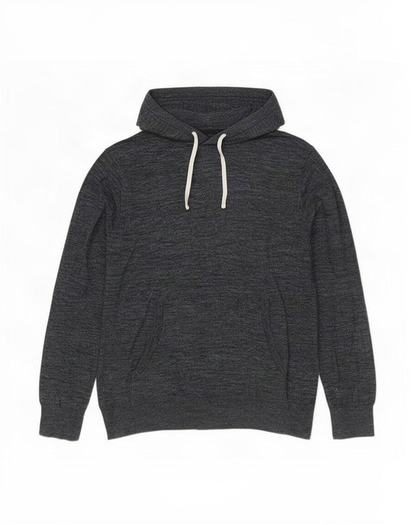 J. Crew Mens Hooded Jumper Sweater Large Grey Flecked