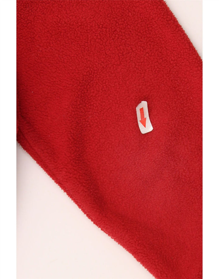 JACK WOLFSKIN Girls Graphic Liner Fleece Jacket 8-9 Years Red Polyester