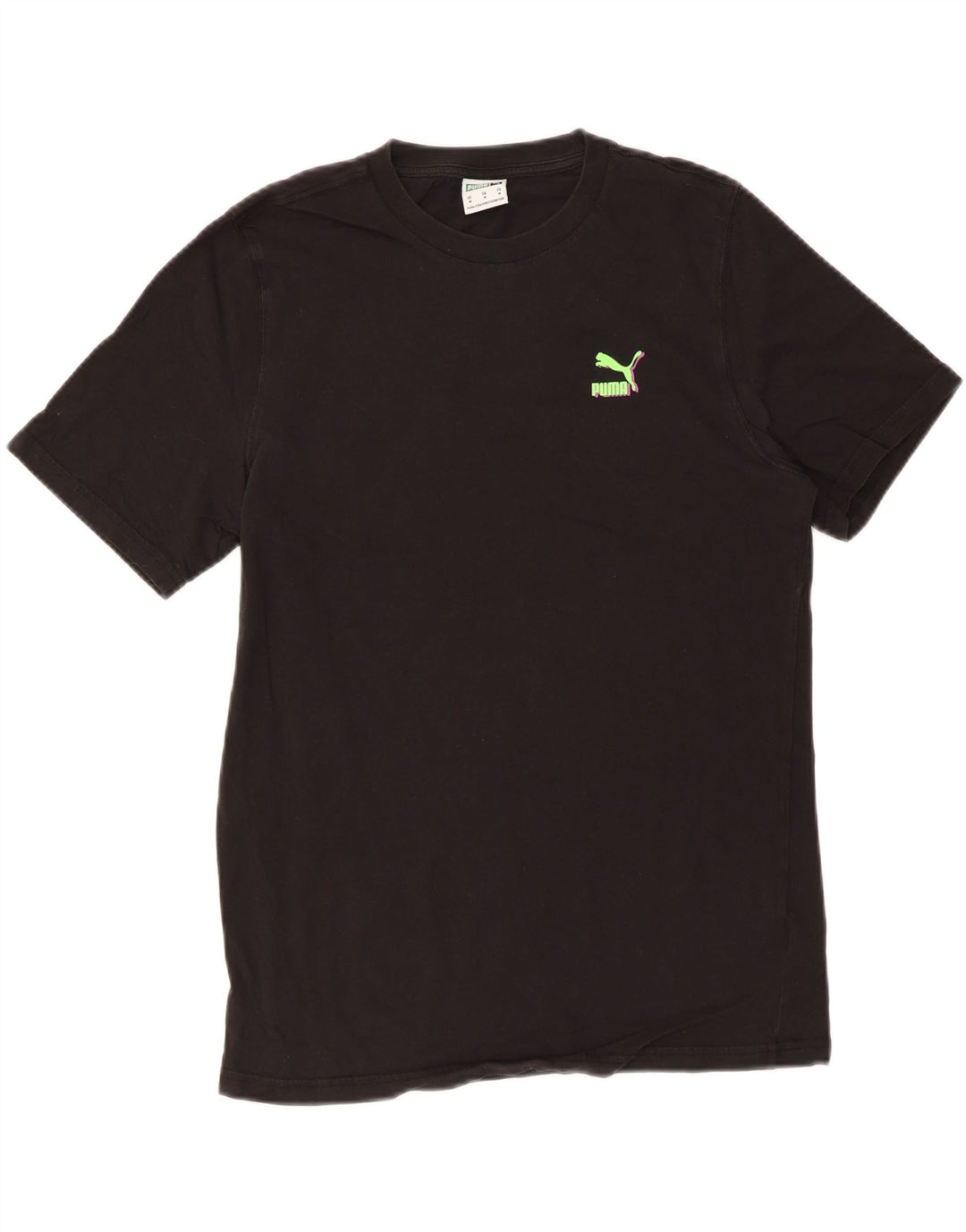 PUMA Womens Graphic T-Shirt Top UK 14 Medium Black Cotton Vintage Puma and Second-Hand Puma from Messina Hembry 