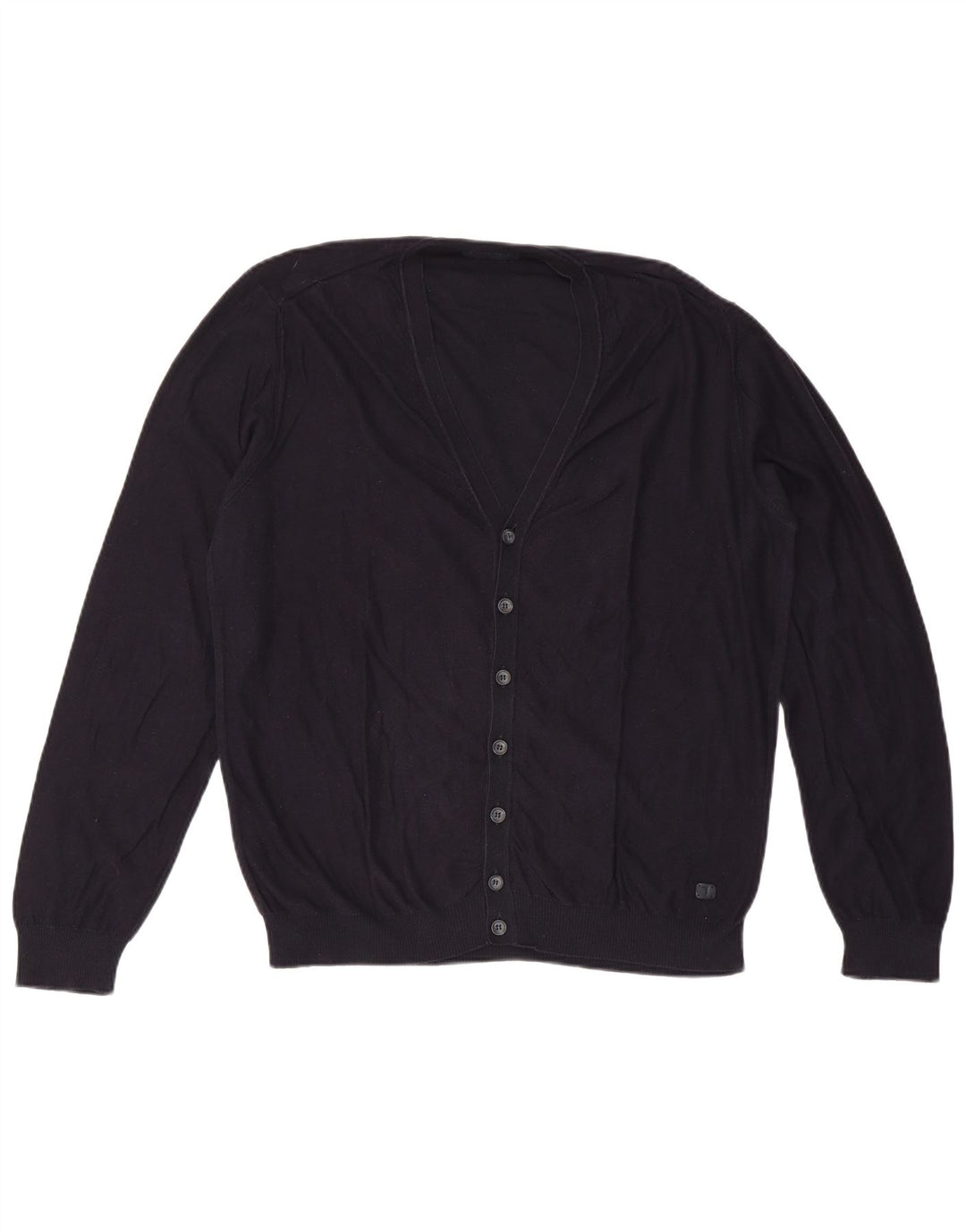 Trussardi Mens Cardigan Sweater 2XL Navy Blue