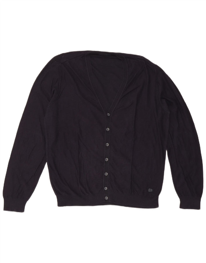 Trussardi Mens Cardigan Sweater 2XL Navy Blue