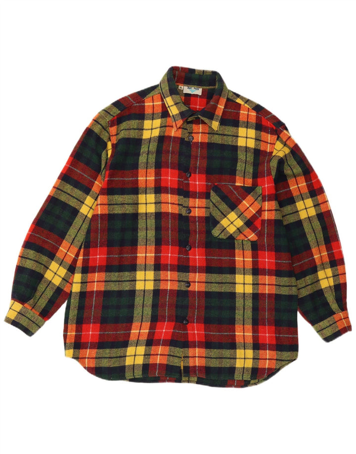 Vintage Mens Flannel Shirt XL Multicoloured Check