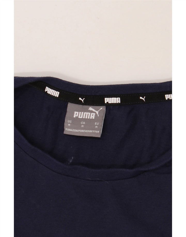 PUMA Mens T-Shirt Top Medium Navy Blue Vintage Puma and Second-Hand Puma from Messina Hembry 