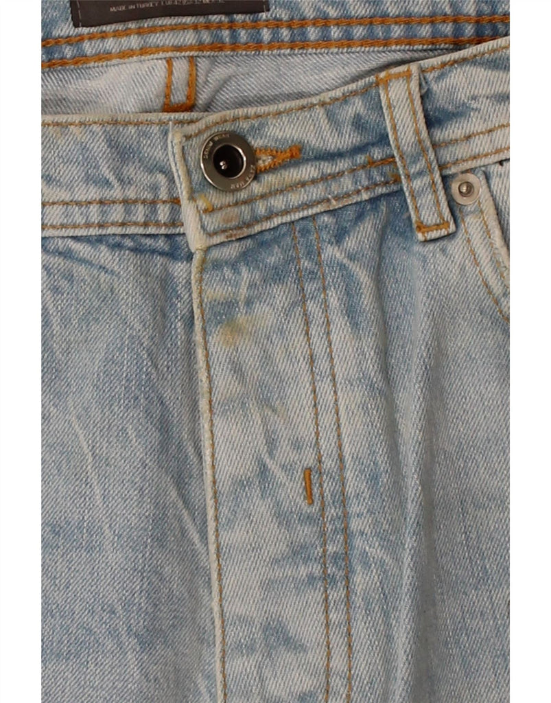 ZARA Mens Graphic Distressed Capri Jeans EU 42 Large W32 L24 Blue Vintage Zara and Second-Hand Zara from Messina Hembry 