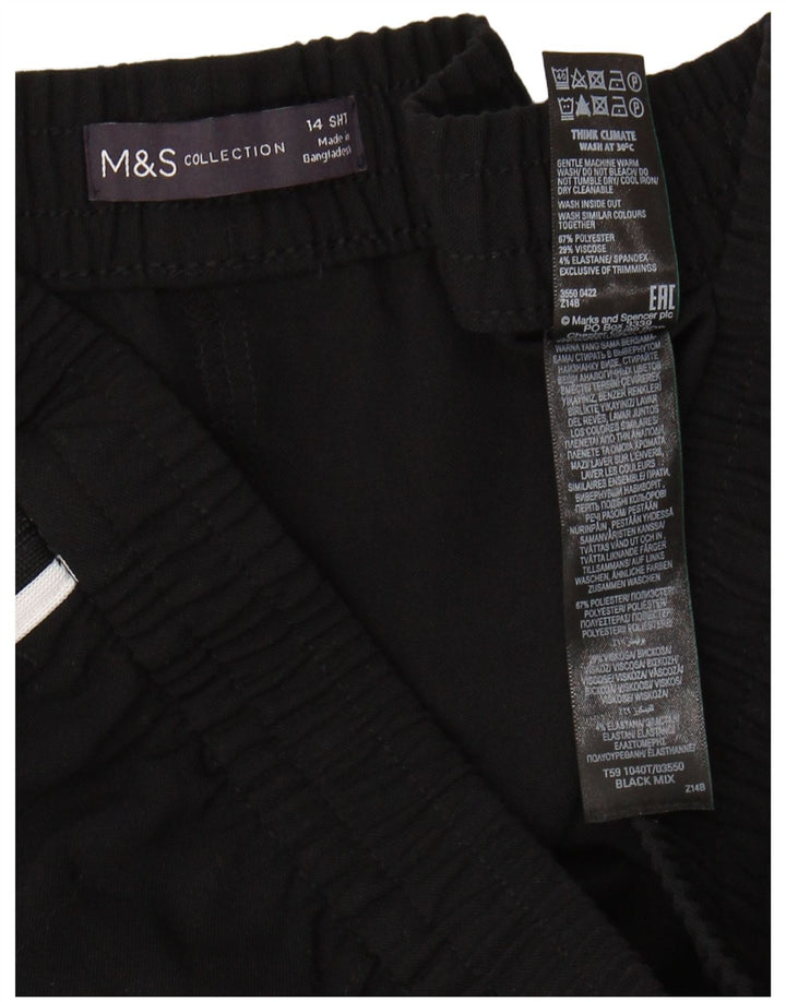 MARKS & SPENCER Womens Tracksuit Trousers UK 14 Medium Black Polyester