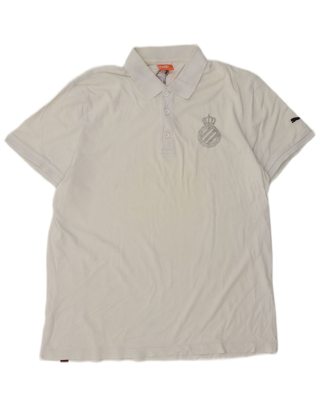 Puma Mens Polo Shirt XL White Cotton