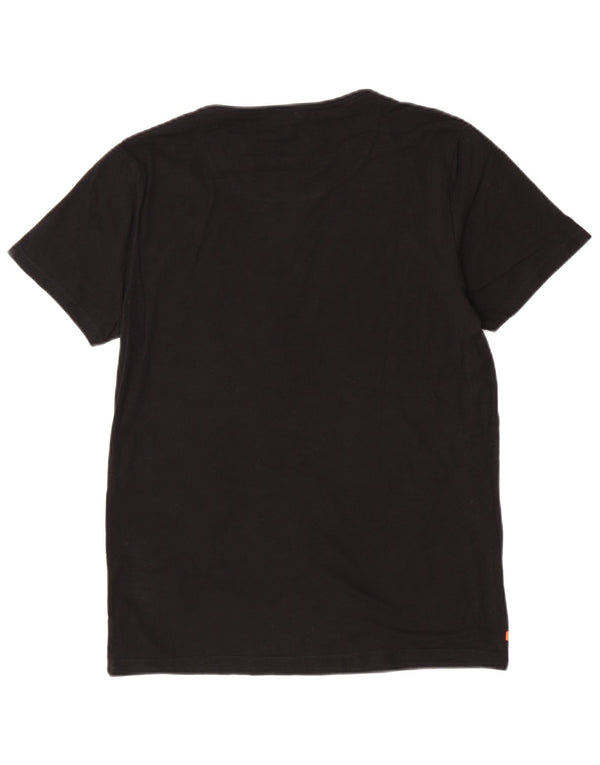 Superdry Mens Slim Fit T-Shirt Top Large Black Cotton