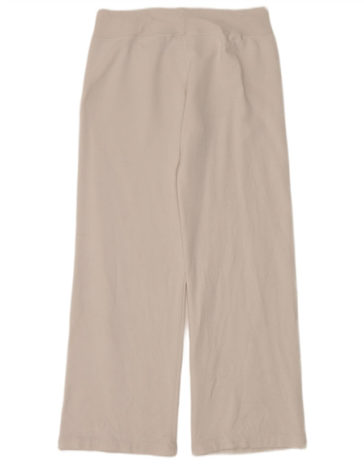 Champion Womens Tracksuit Trousers UK 14 Medium White Cotton