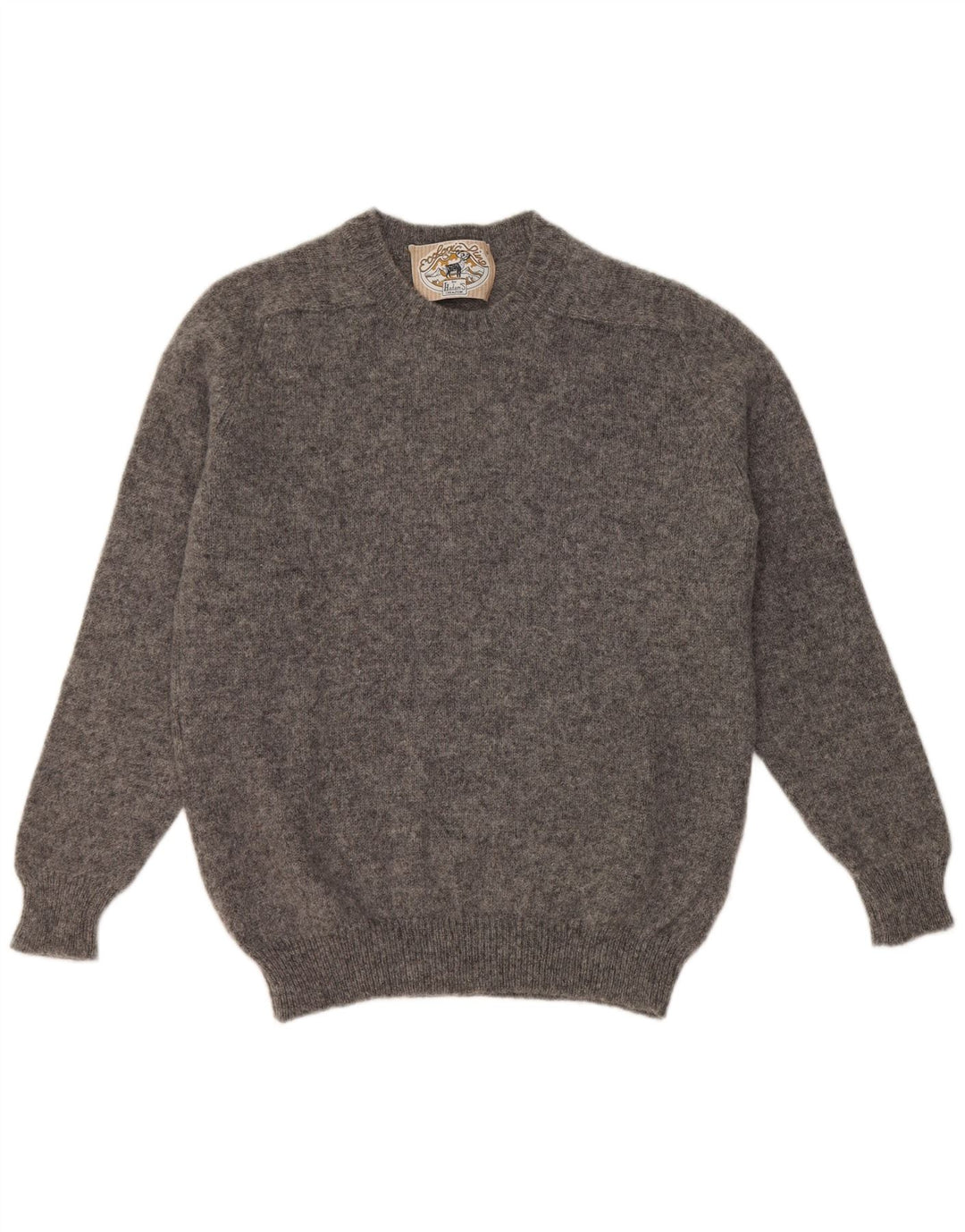 Vintage Mens Crew Neck Jumper Sweater IT 54 XL Grey Virgin Wool