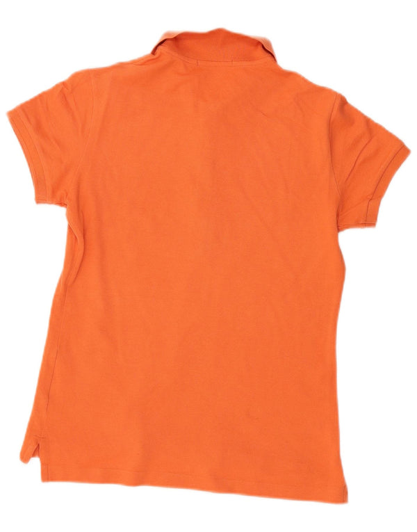 Ralph Lauren Womens Polo Shirt UK 12 Medium Orange