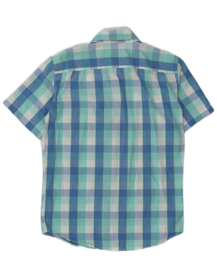 Levi's Mens Standard Short Sleeve Shirt Small Blue Gingham Cotton