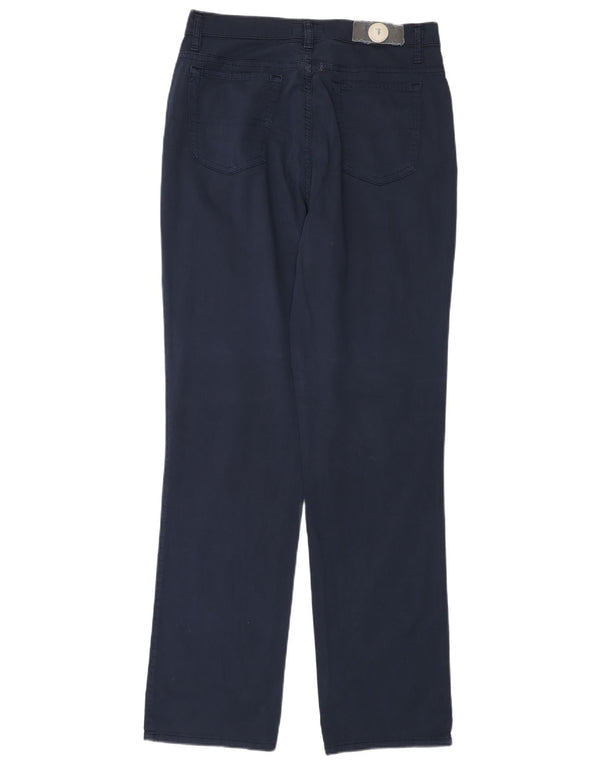 Trussardi Womens High Waist Tapered Casual Trousers W30 L32 Navy Blue
