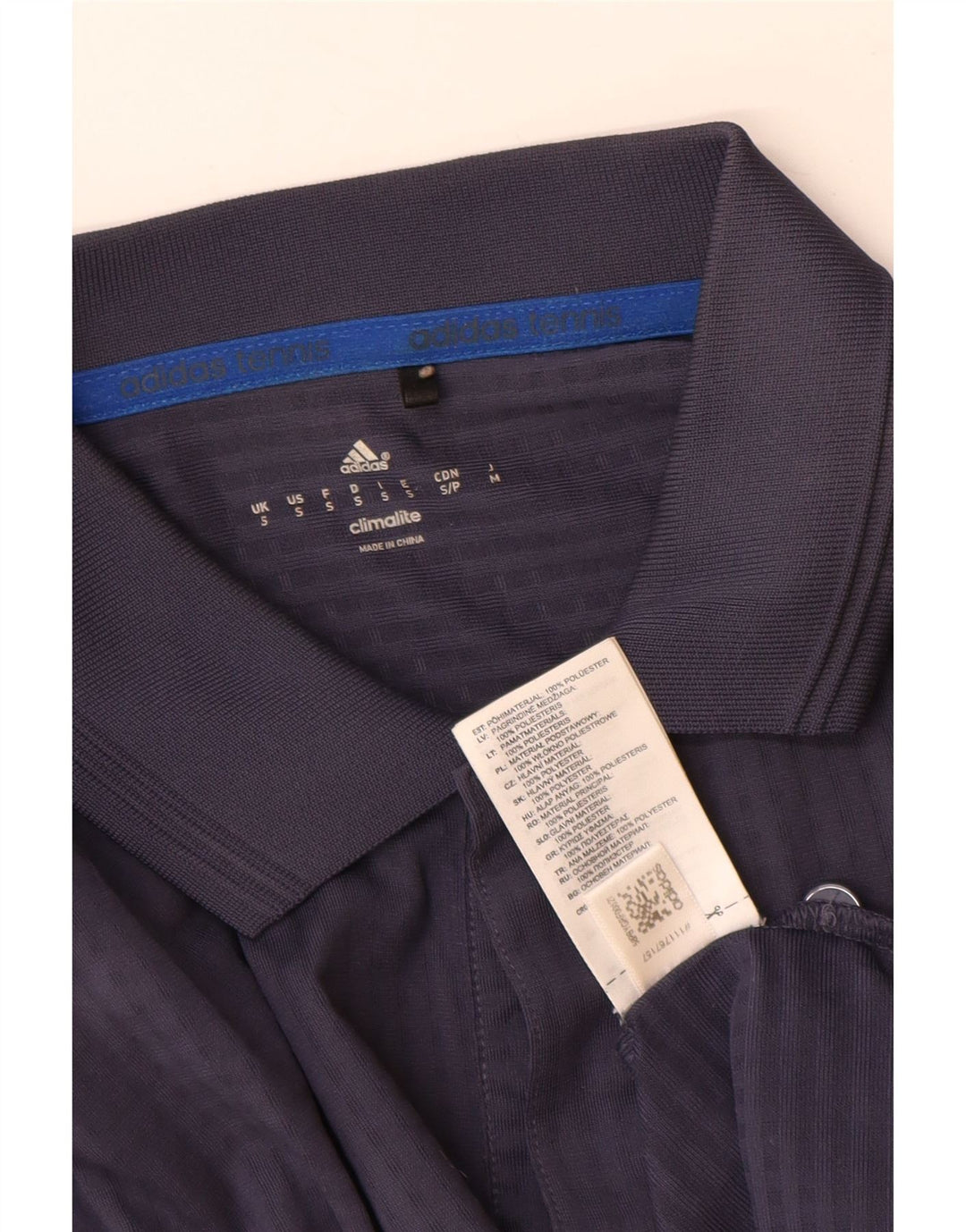 Adidas Mens Climalite Polo Shirt Small Navy Blue Polyester