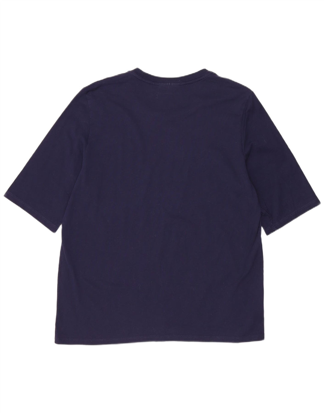 Lacoste Womens T-Shirt Top Size 44 Large Navy Blue Cotton