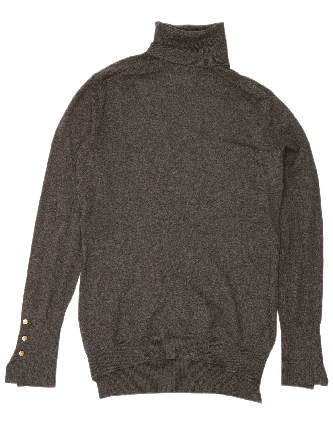Zara Womens Roll Neck Jumper Sweater UK 14 Large Grey