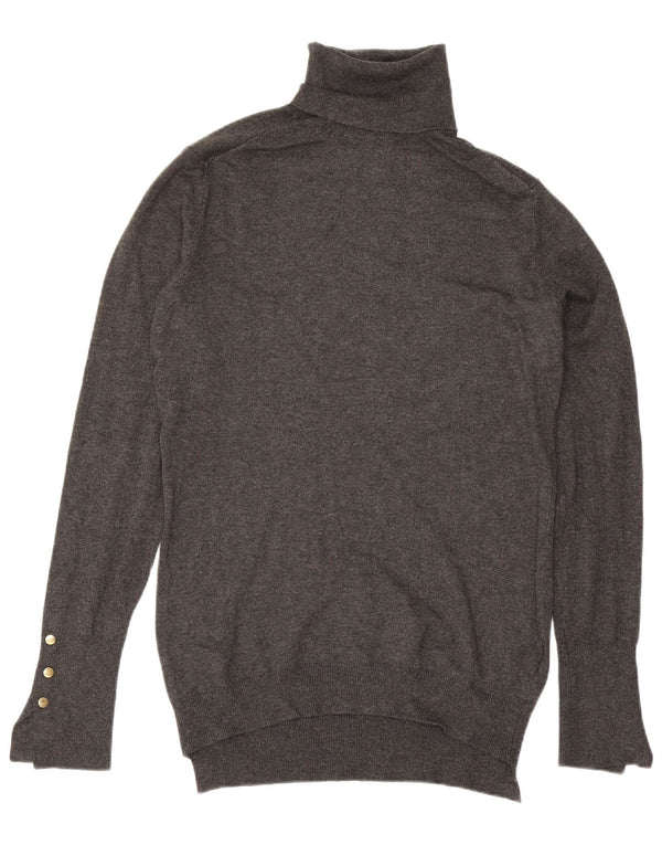 Zara Womens Roll Neck Jumper Sweater UK 14 Large Grey