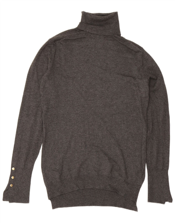 Zara Womens Roll Neck Jumper Sweater UK 14 Large Grey
