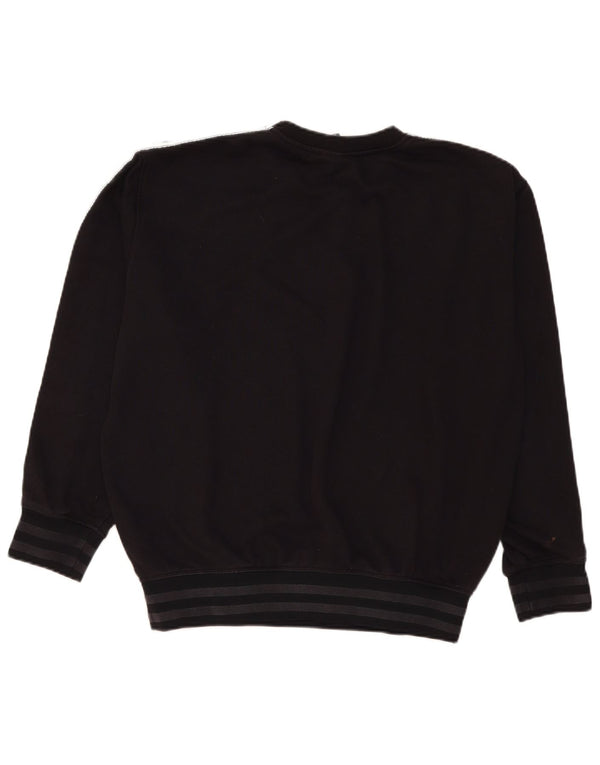 Champion Mens Graphic Sweatshirt Jumper Large Black Colourblock Cotton