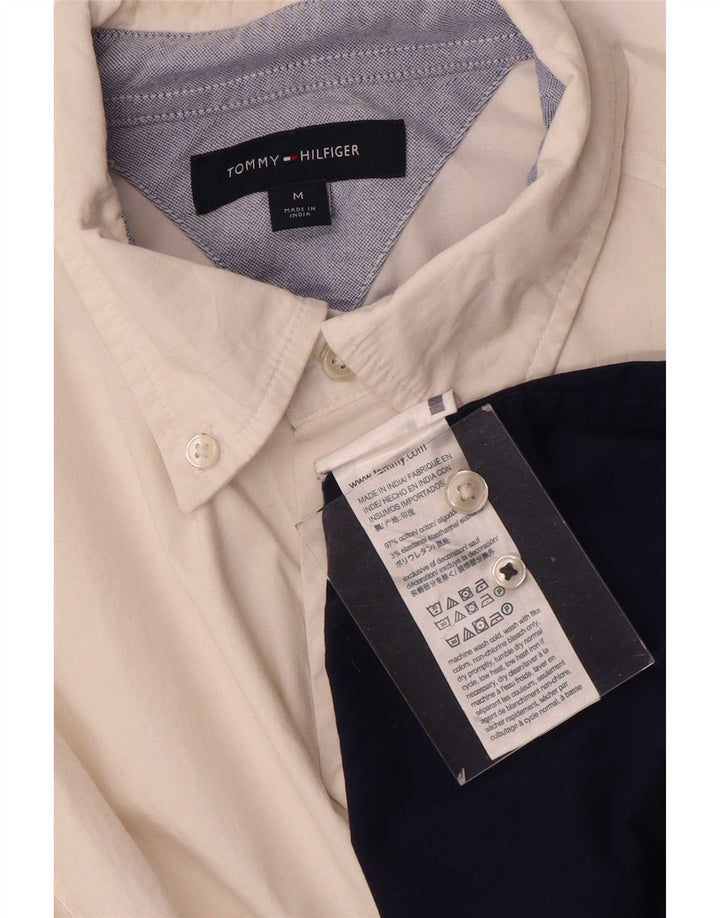 Tommy Hilfiger Mens Shirt Medium White Colourblock