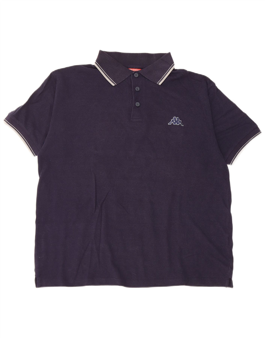 Kappa Mens Polo Shirt XL Navy Blue Cotton