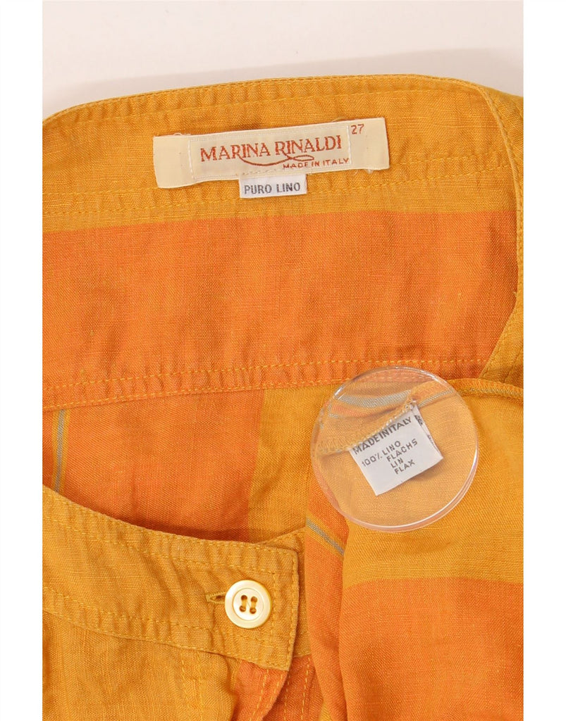 MARINA RINALDI Womens Oversized Longline Shirt Blouse Size 27 Large Orange Vintage Marina Rinaldi and Second-Hand Marina Rinaldi from Messina Hembry 