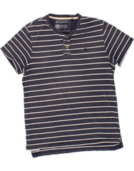 FAT FACE Mens T-Shirt Top Medium Navy Blue Striped Cotton