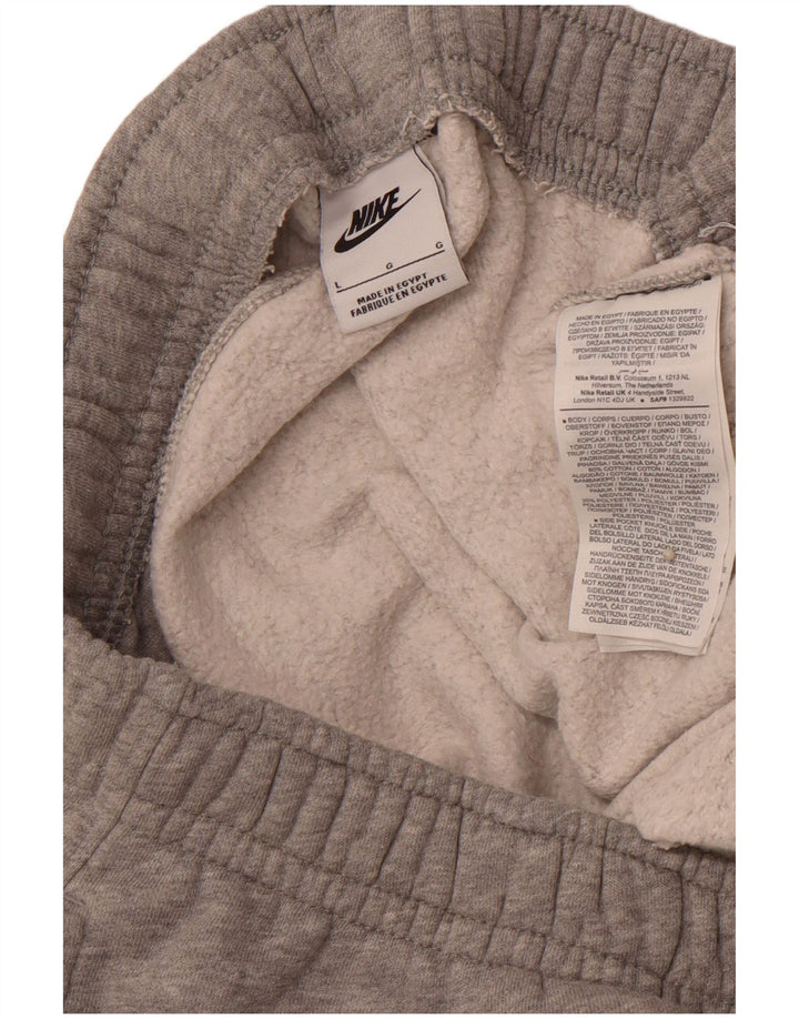 NIKE Mens Tracksuit Trousers Joggers Large Grey Cotton