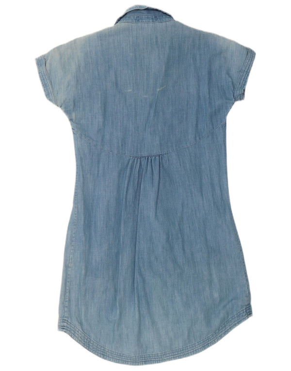 Fat Face Womens Denim Dress UK 12 Medium Blue Cotton