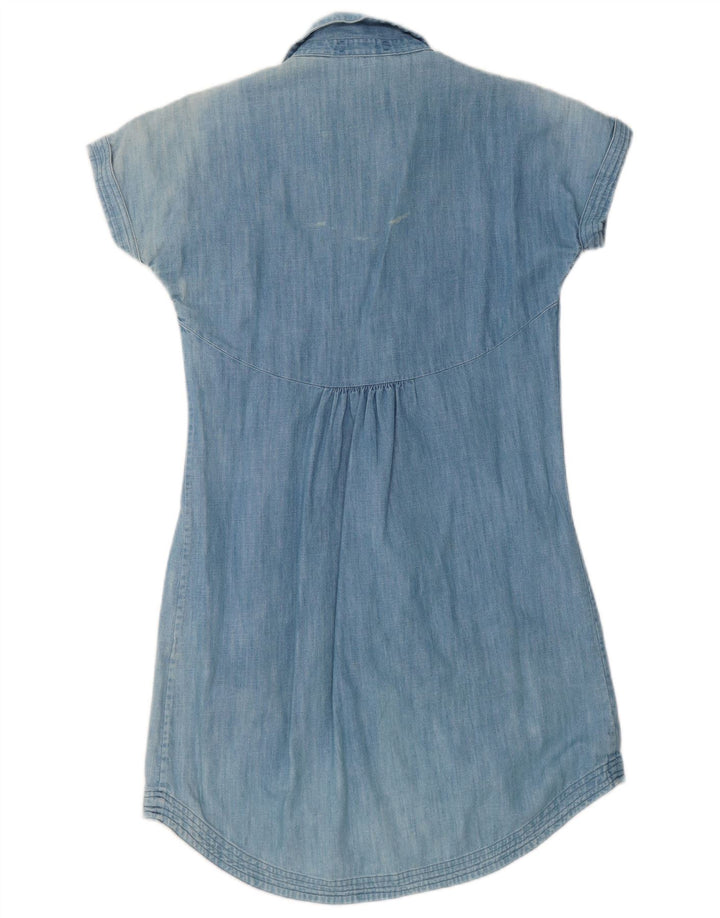 Fat Face Womens Denim Dress UK 12 Medium Blue Cotton