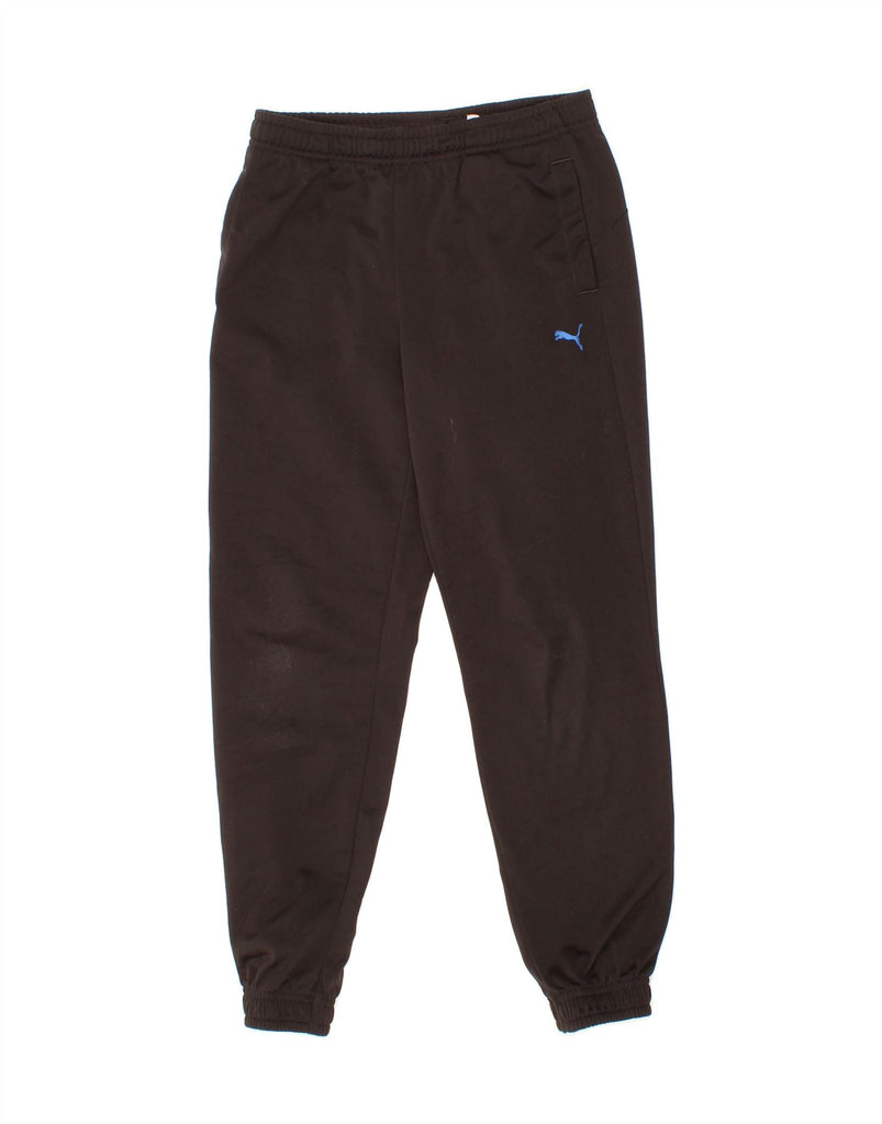 PUMA Boys Tracksuit Trousers Joggers 11-12 Years  Black Polyester Vintage Puma and Second-Hand Puma from Messina Hembry 