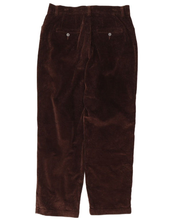 Lee Womens Petite Tapered Corduroy Trousers US 10 Large W32 L28 Brown