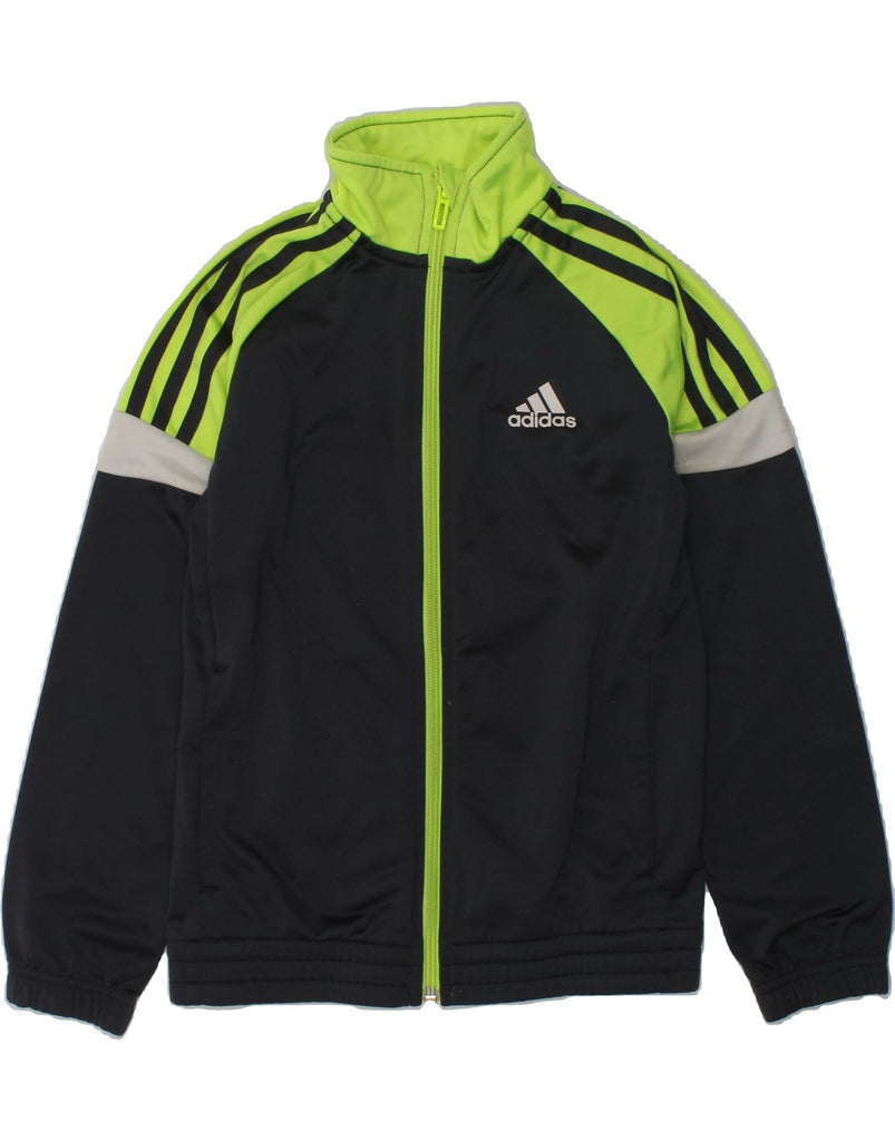 ADIDAS Boys Tracksuit Top Jacket 11-12 Years Black | Vintage Adidas | Thrift | Second-Hand Adidas | Used Clothing | Messina Hembry 