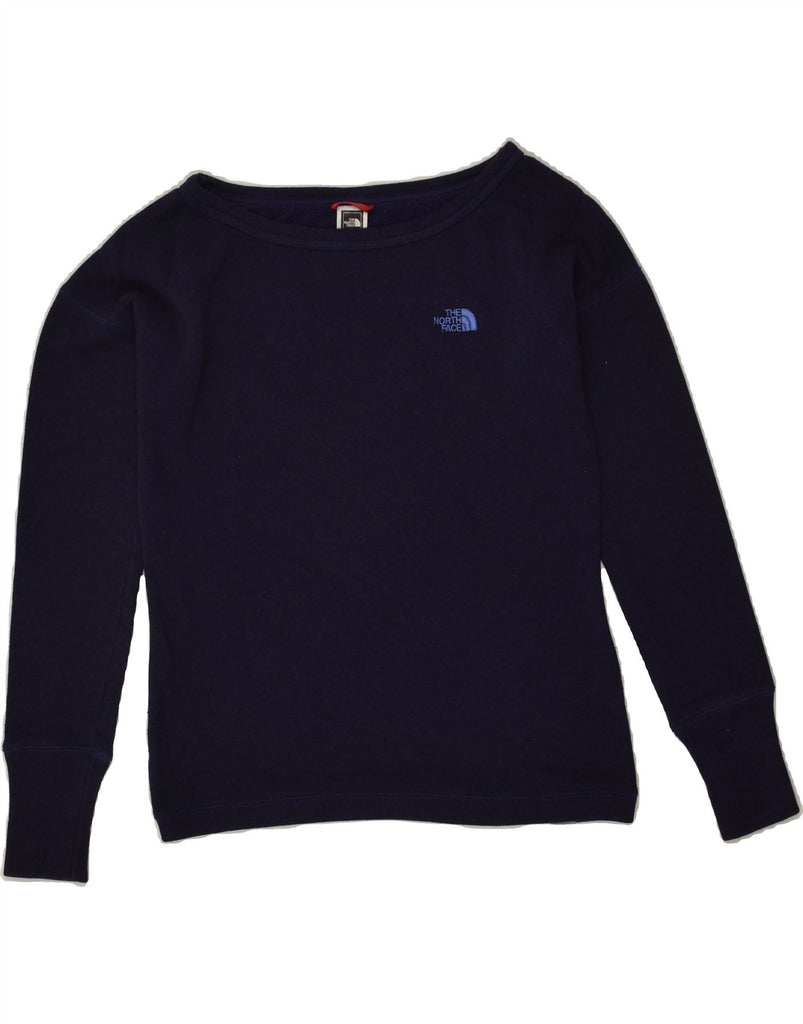 THE NORTH FACE Womens Sweatshirt Jumper UK 10 Small Navy Blue Cotton | Vintage The North Face | Thrift | Second-Hand The North Face | Used Clothing | Messina Hembry 
