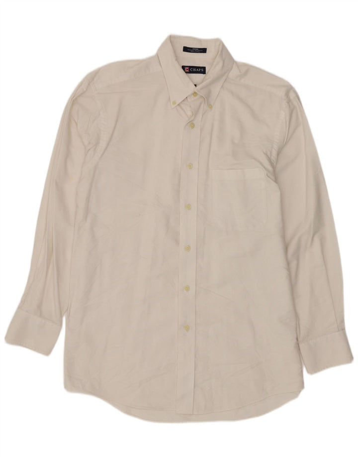 Chaps Mens Shirt Size 15 1/2 Medium White Cotton
