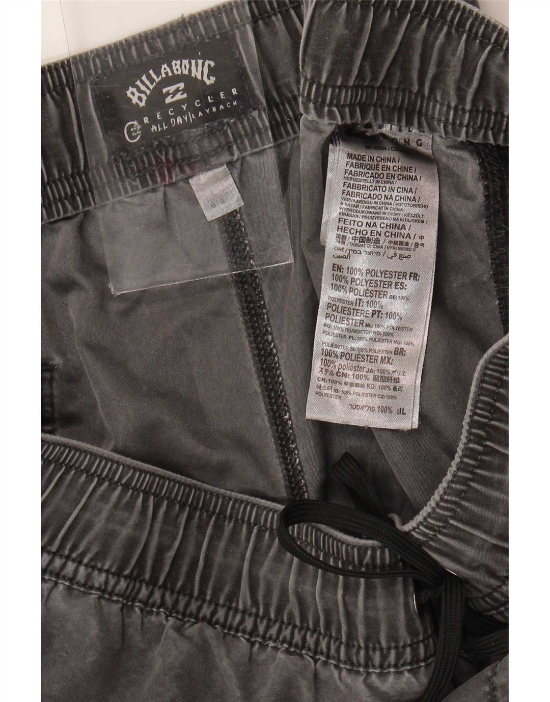 Billabong Mens Shorts Large W34 Grey Polyester