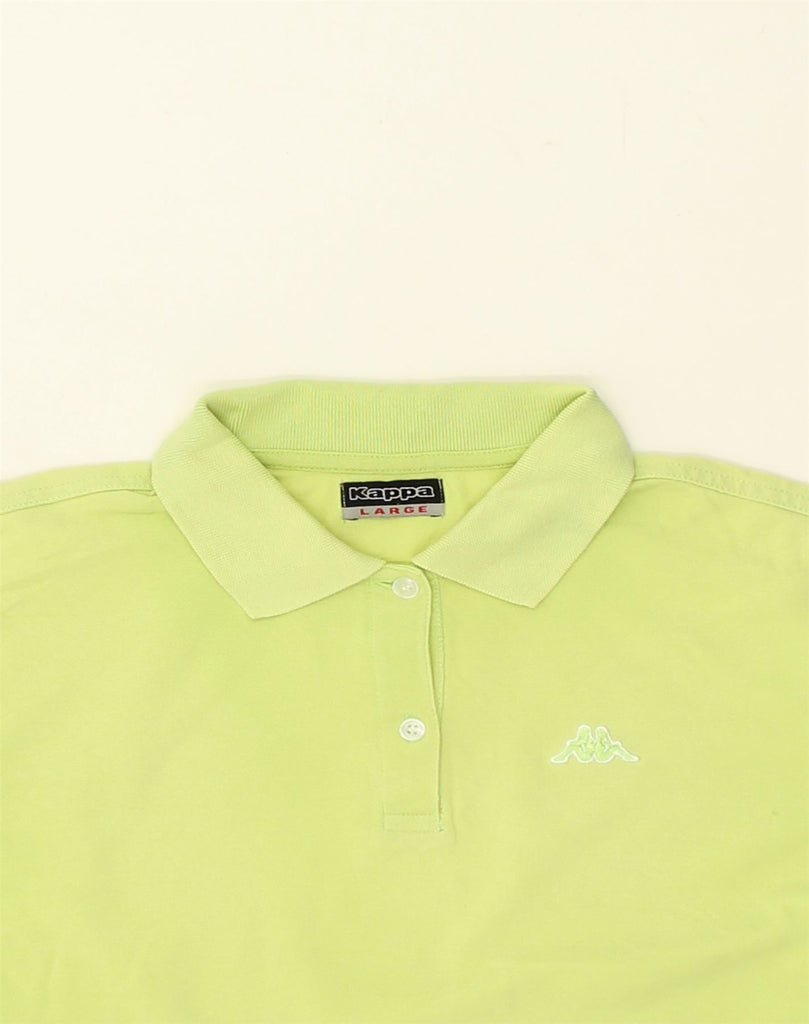 KAPPA Womens Polo Shirt UK 14 Large Green Cotton | Vintage Kappa | Thrift | Second-Hand Kappa | Used Clothing | Messina Hembry 