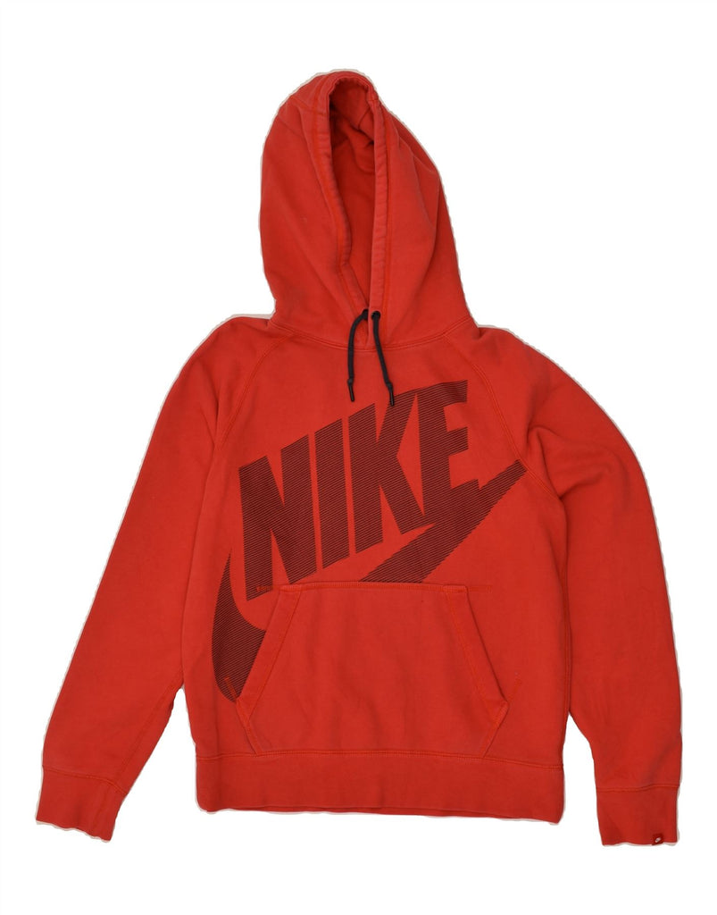 NIKE Mens Graphic Hoodie Jumper Small Red Cotton | Vintage Nike | Thrift | Second-Hand Nike | Used Clothing | Messina Hembry 