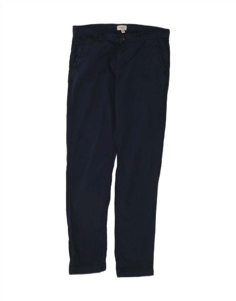 JIGSAW Womens Slim Chino Trousers UK 10 Small W32 L30 Navy Blue Cotton Vintage Jigsaw and Second-Hand Jigsaw from Messina Hembry 