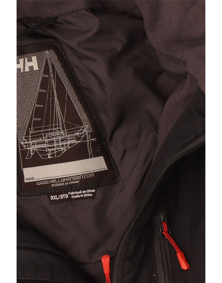 Helly Hansen Mens Graphic Windbreaker Jacket UK 46 3XL Black Polyester