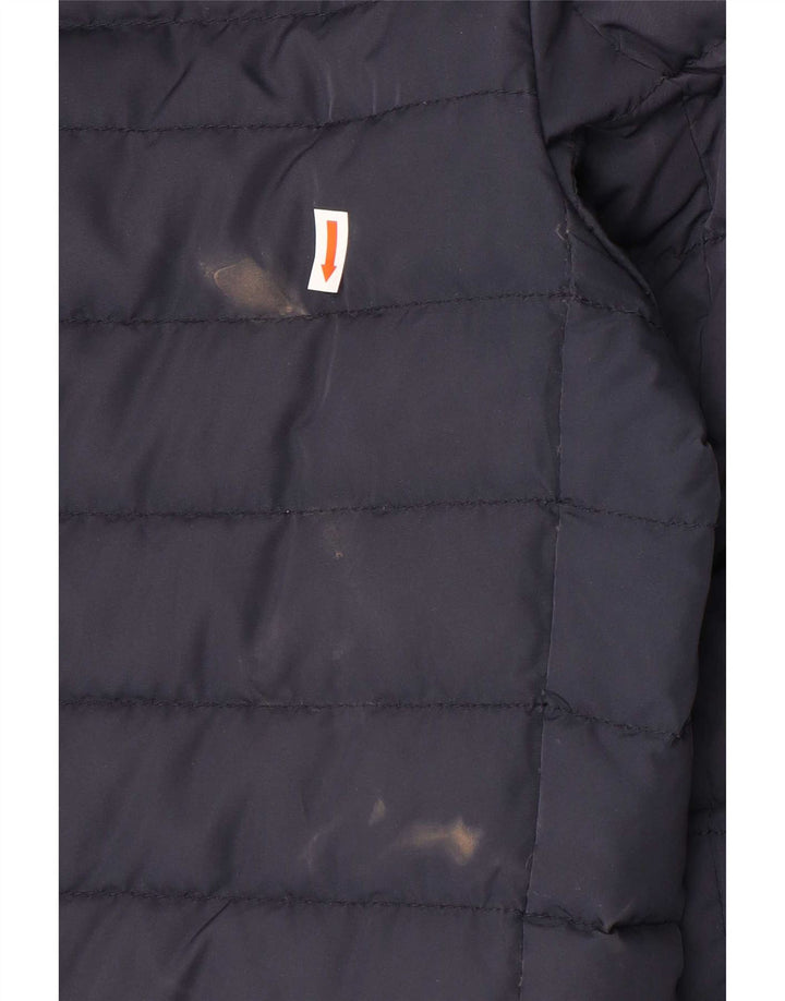 Tommy Hilfiger Mens Hooded Padded Jacket UK 36 Small Navy Blue Polyester
