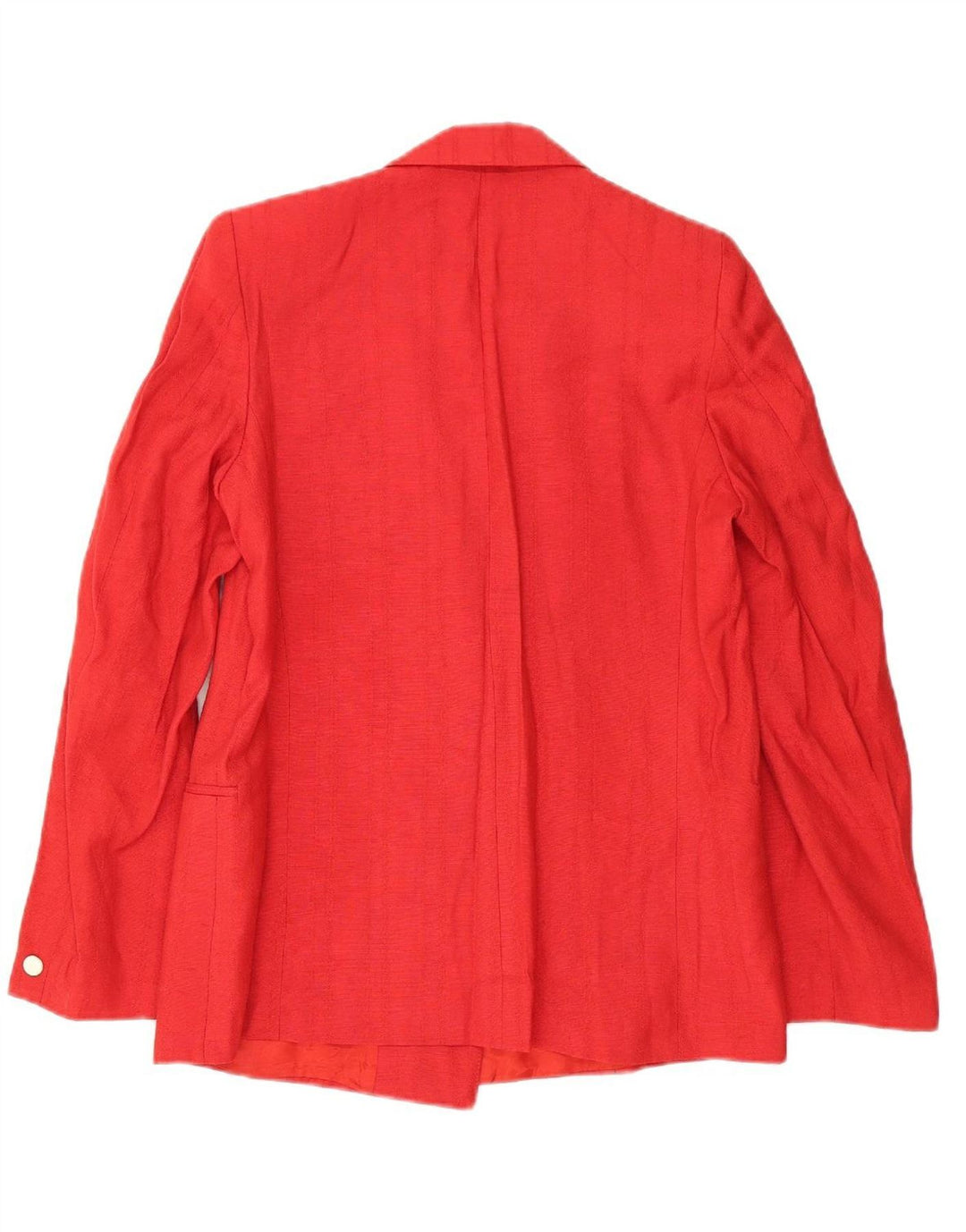 VINTAGE Womens Double Breasted Blazer Jacket IT 44 Medium Red Viscose