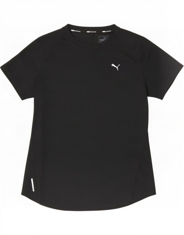 Puma Womens T-Shirt Top UK 14 Large Black Polyester