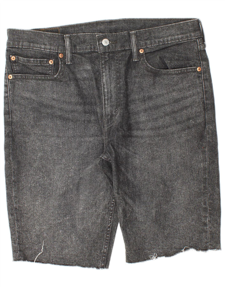 LEVI'S Mens 511 Denim Shorts W36 Large Grey Cotton