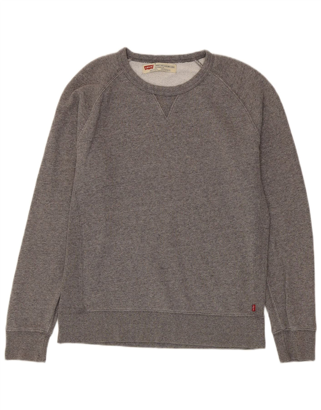 LEVI'S Mens Standard Fit Sweatshirt Jumper Medium Grey Flecked Cotton
