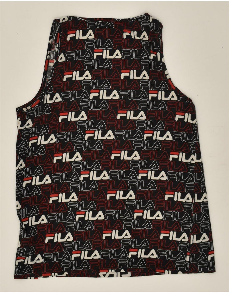 FILA Womens Graphic Vest Top UK 10 Small Multicoloured Cotton | Vintage Fila | Thrift | Second-Hand Fila | Used Clothing | Messina Hembry 