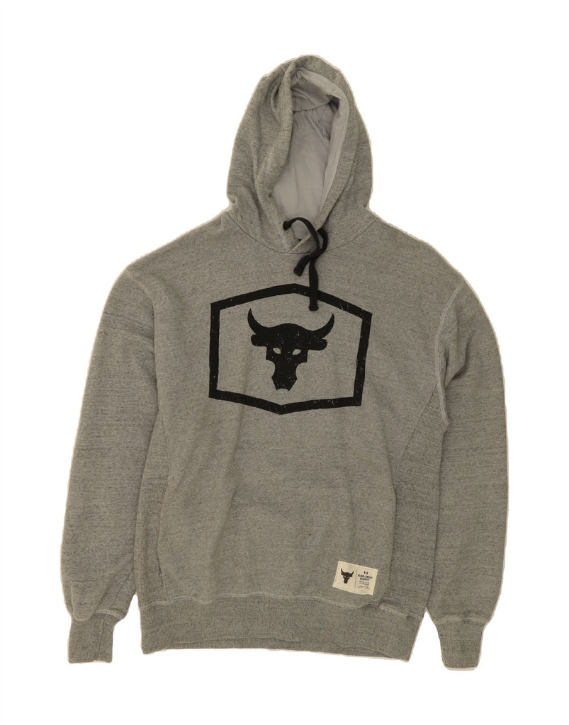 UNDER ARMOUR Mens Graphic Hoodie Jumper Medium Grey Cotton Vintage Under Armour and Second-Hand Under Armour from Messina Hembry 