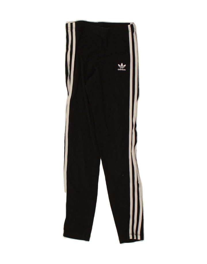 ADIDAS Girls Tracksuit Trousers 7-8 Years Black | Vintage Adidas | Thrift | Second-Hand Adidas | Used Clothing | Messina Hembry 