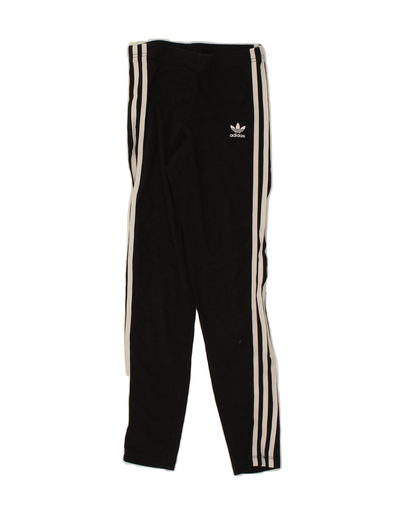 ADIDAS Girls Tracksuit Trousers 7-8 Years Black | Vintage Adidas | Thrift | Second-Hand Adidas | Used Clothing | Messina Hembry 