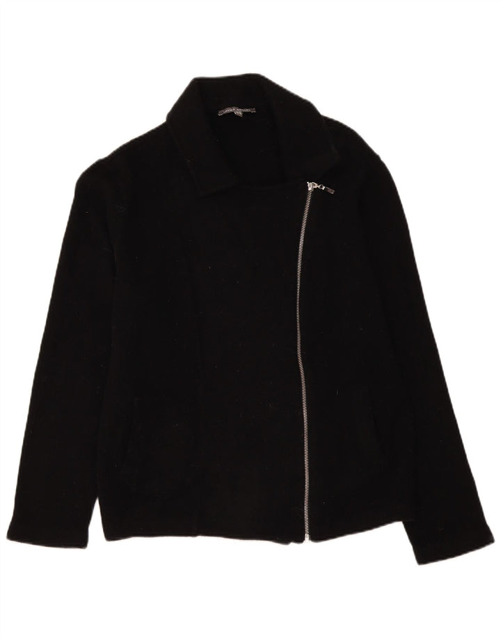 Laura Ashley Womens Full Zip Blazer Jacket UK 18 XL Black Lambswool