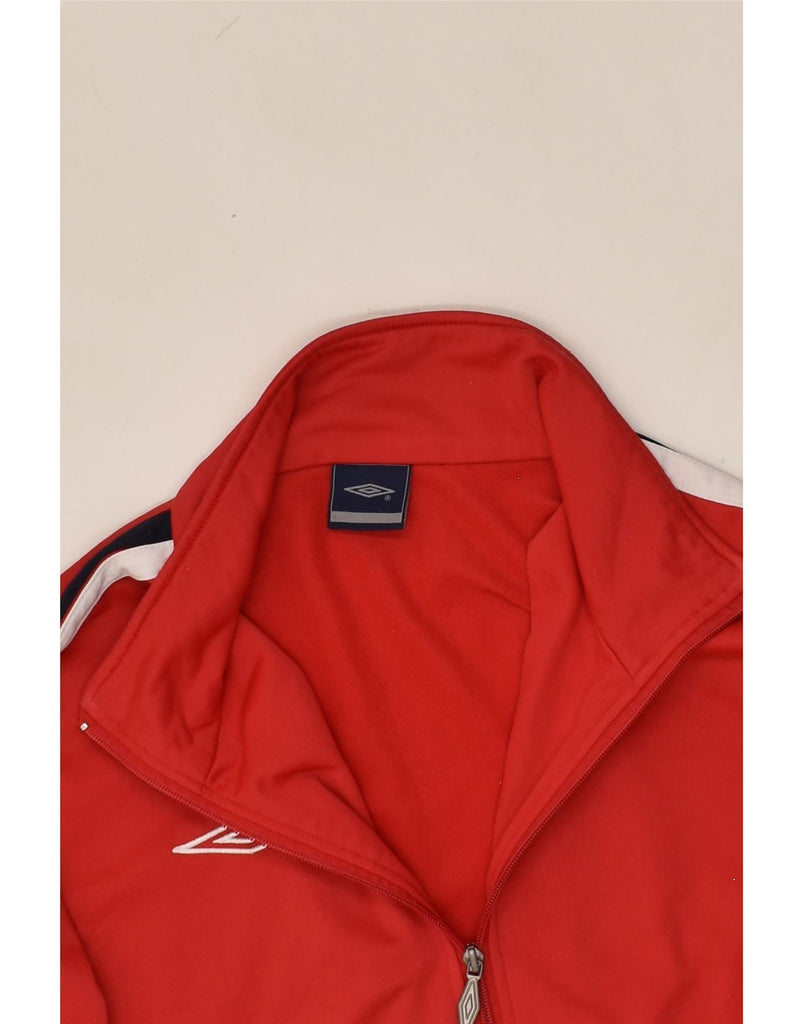 UMBRO Mens Tracksuit Top Jacket Small Red Striped Polyester | Vintage Umbro | Thrift | Second-Hand Umbro | Used Clothing | Messina Hembry 